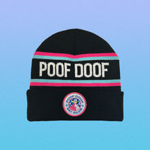 Load image into Gallery viewer, POOF DOOF Ski Club Beanie - BLACK
