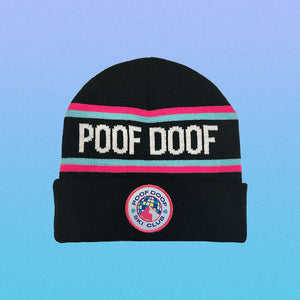POOF DOOF Ski Club Beanie - BLACK